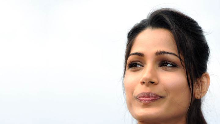 Freida Pinto Smiling At Desert Dancer Photocall